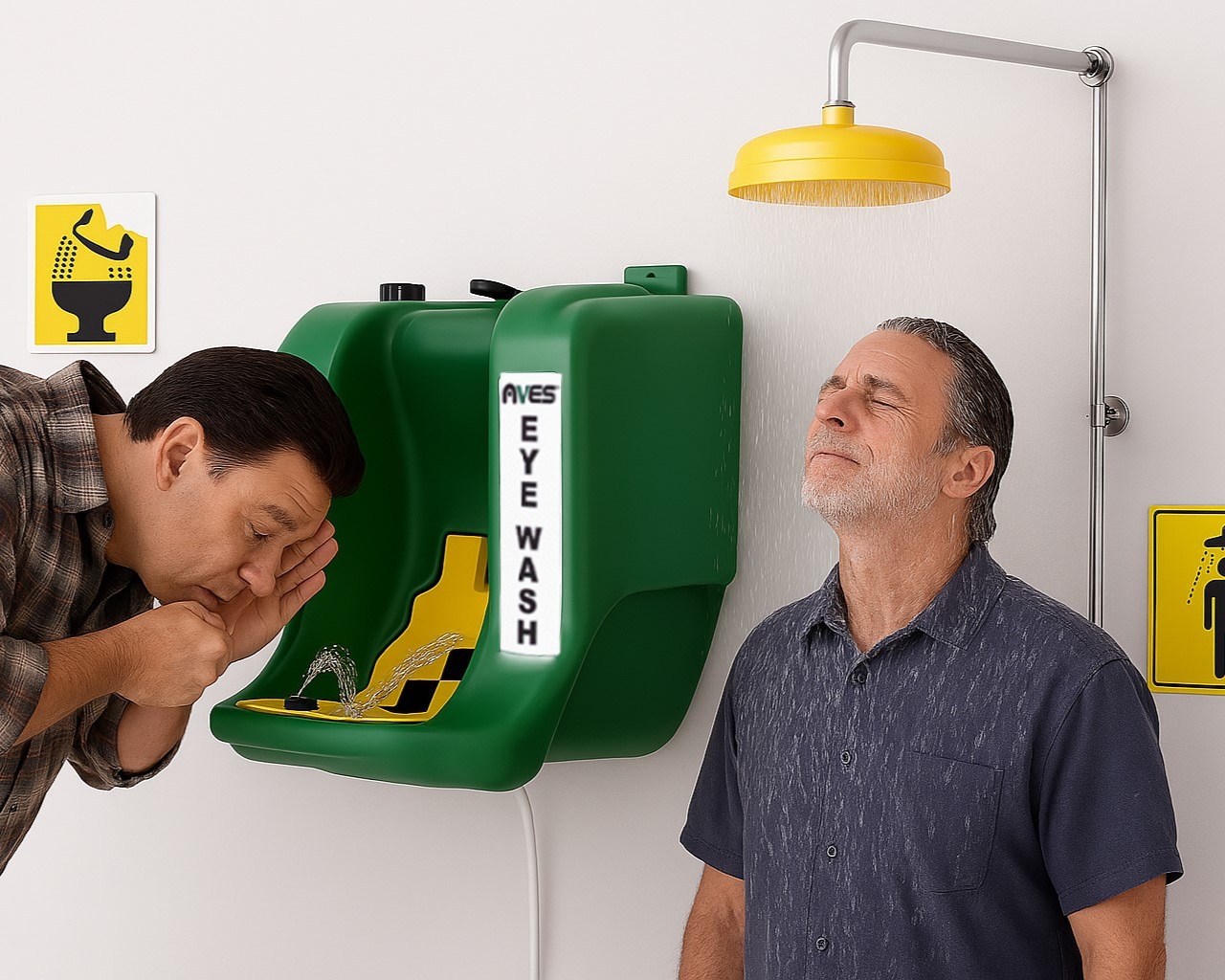 EYEWASH AND SAFETY SHOWER